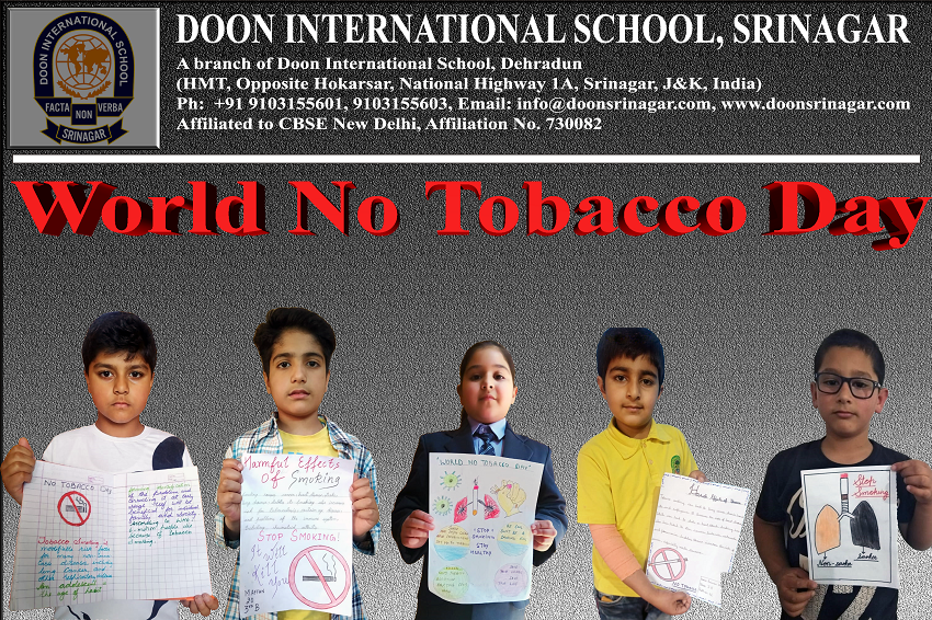 “WORLD NO TOBACCO DAY” OBSERVED BY DIS STUDENTS