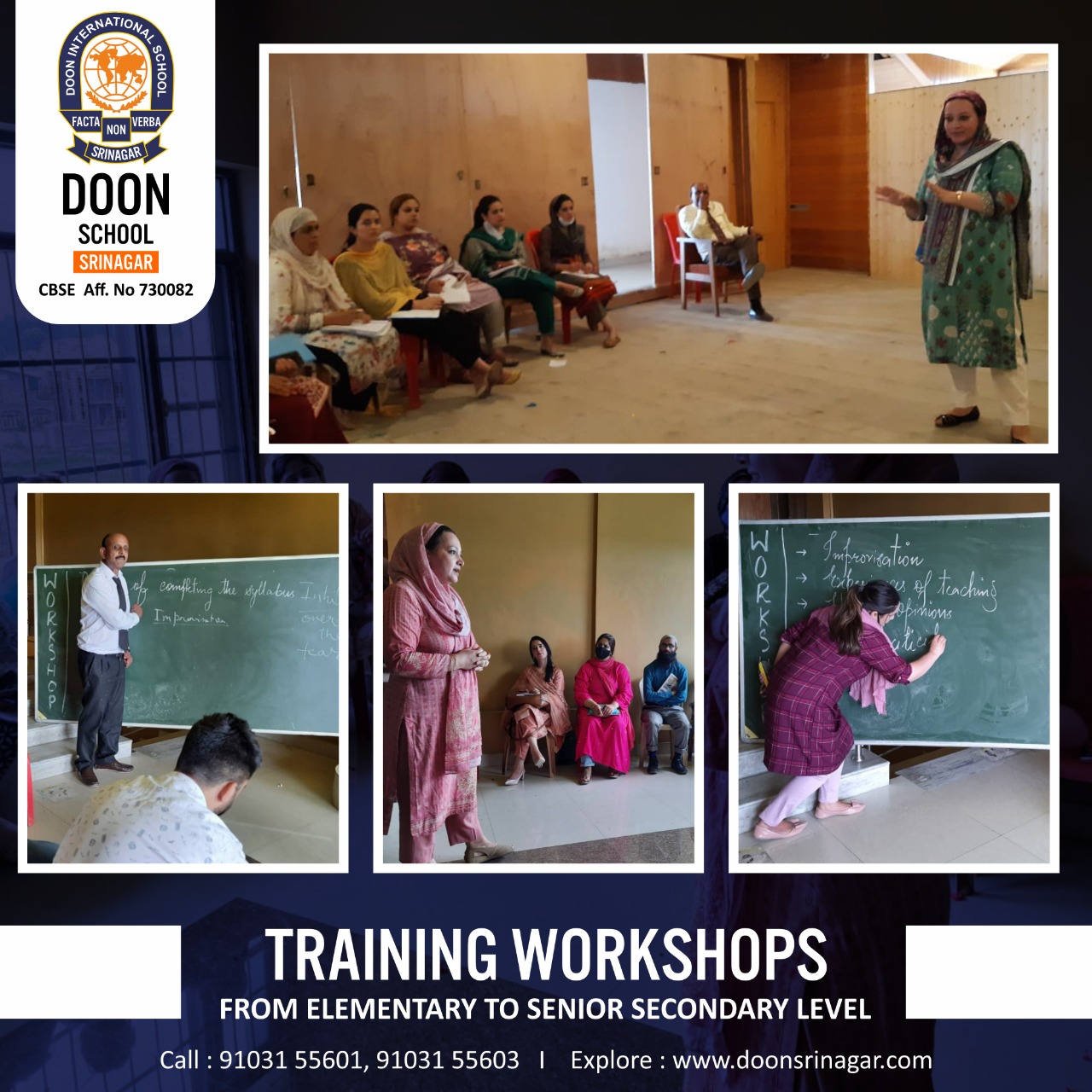 Training Workshops from Elementary to senior secondary level