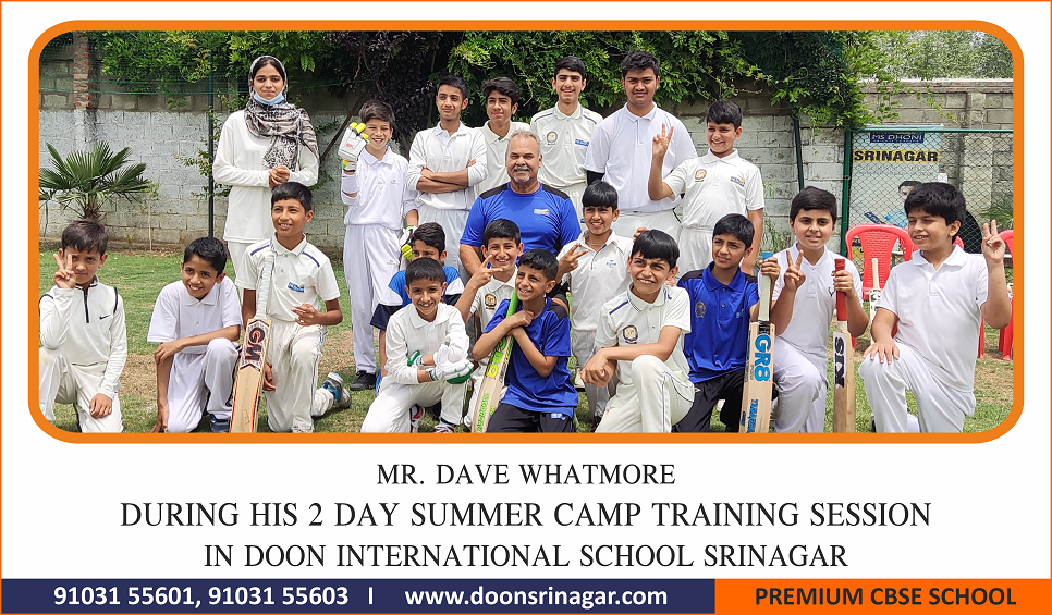 Mr. Dave Whatmore during his 2 day Summer Camp Training session in Doon International School Srinagar